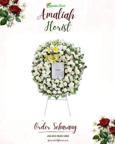 Krans Bunga Duka Cita di Jatibarang Kidul